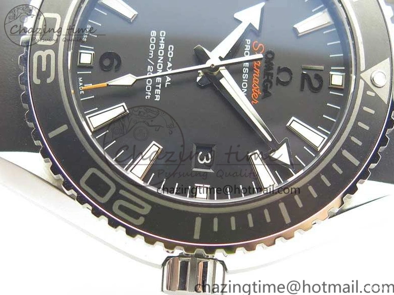 1221 Planet Ocean Pro Ceramic Bezel 45mm 1:1 OMF Best Edition On Rubber Strap A8500 (Black Balance Wheel) MoistureWicking 8136